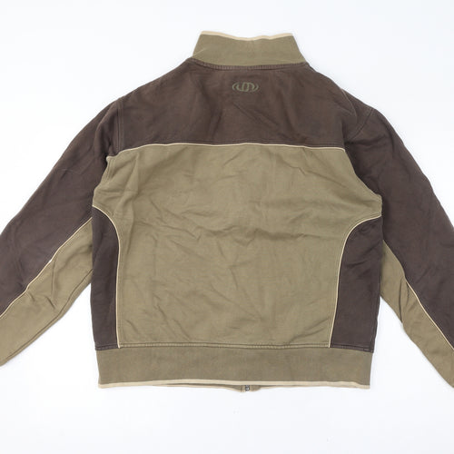 Animal Womens Brown Cotton Full Zip Sweatshirt Size L Zip - Embroidered Logo