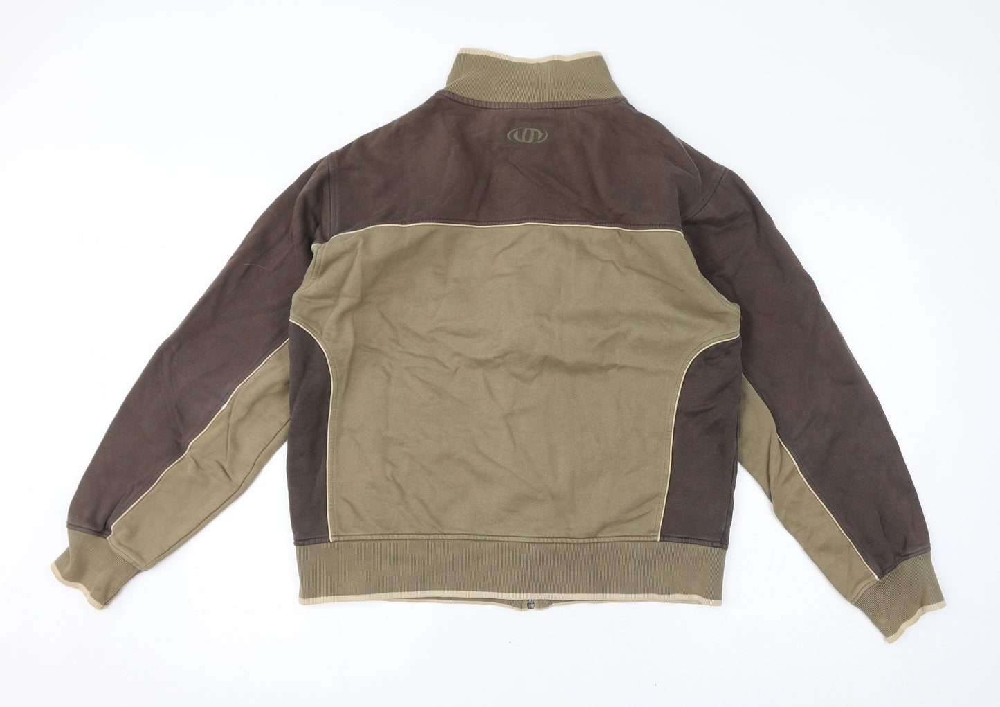Animal Womens Brown Cotton Full Zip Sweatshirt Size L Zip - Embroidered Logo