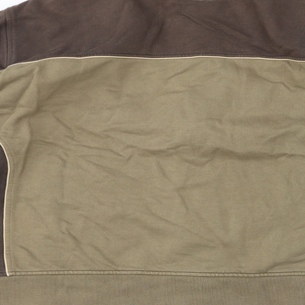 Animal Womens Brown Cotton Full Zip Sweatshirt Size L Zip - Embroidered Logo