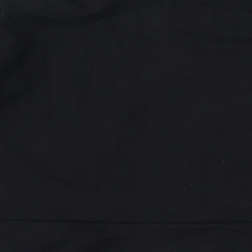 Zara Womens Black Polyester Pullover Sweatshirt Size L Pullover - Cropped