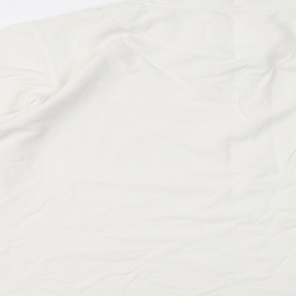 Crew Clothing Womens White Cotton Pullover Sweatshirt Size 12 Pullover