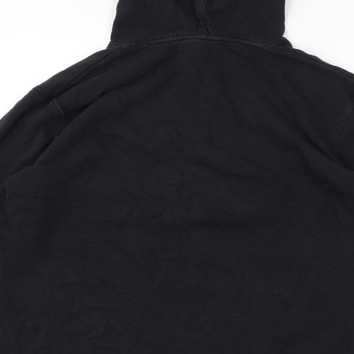 JACK & JONES Mens Black Cotton Pullover Hoodie Size 2XL
