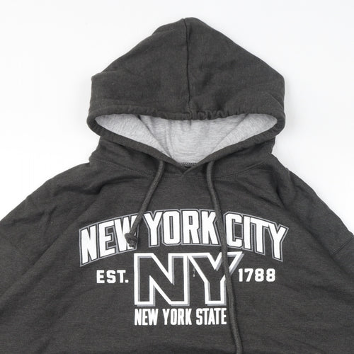 Point Mens Grey Cotton Pullover Hoodie Size XL - New York City, 1788