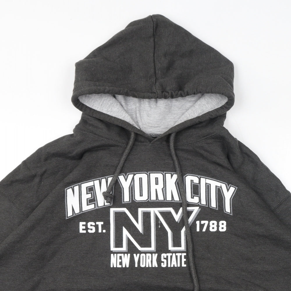 Point Mens Grey Cotton Pullover Hoodie Size XL - New York City, 1788