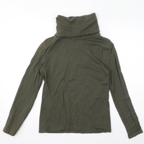ASOS Womens Green Cotton Pullover Sweatshirt Size XS Pullover - Roll Neck
