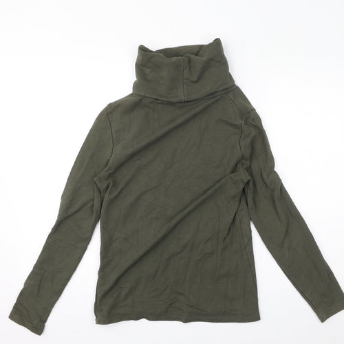 ASOS Womens Green Cotton Pullover Sweatshirt Size XS Pullover - Roll Neck