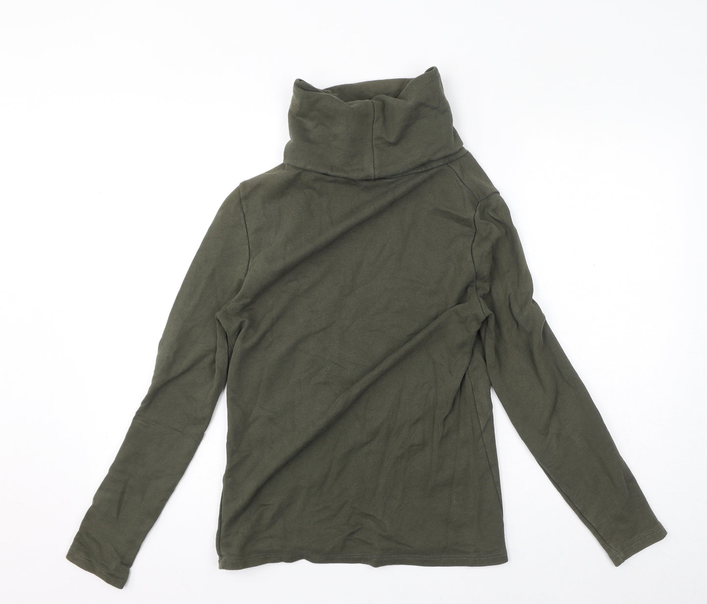 ASOS Womens Green Cotton Pullover Sweatshirt Size XS Pullover - Roll Neck