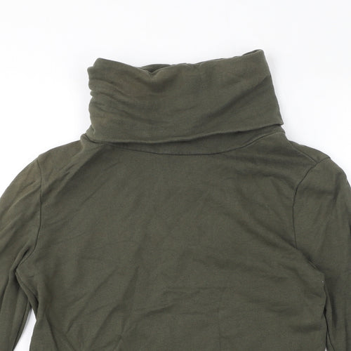 ASOS Womens Green Cotton Pullover Sweatshirt Size XS Pullover - Roll Neck