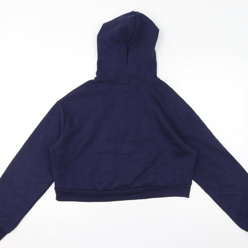 Divided by H&M Womens Blue Cotton Pullover Hoodie Size S Pullover - Cropped
