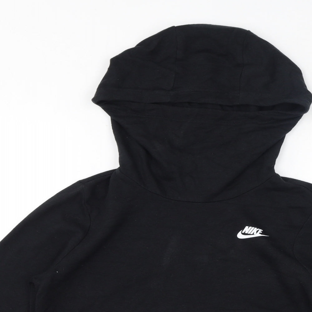 Nike Mens Black Cotton Pullover Hoodie Size S