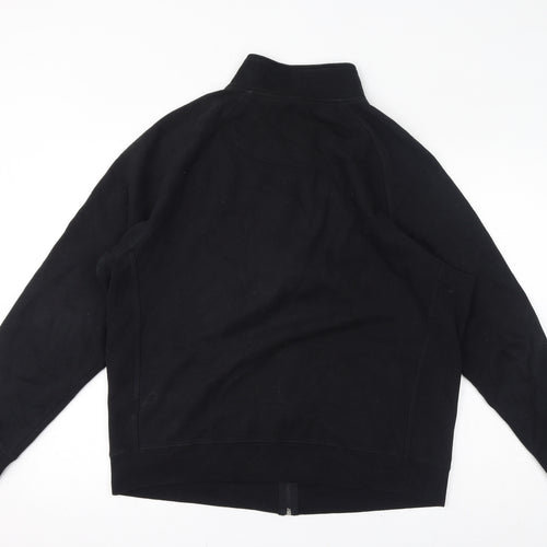 FILA Womens Black Cotton Full Zip Sweatshirt Size L Zip