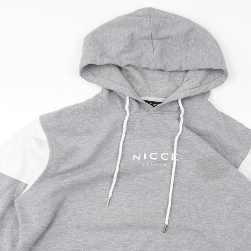 NICCE Womens Grey Cotton Pullover Hoodie One Size Pullover