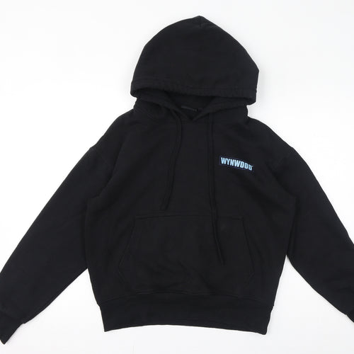 WYNWOOD Womens Black Polyester Pullover Hoodie Size XS Pullover - Logo
