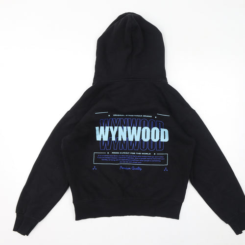 WYNWOOD Womens Black Polyester Pullover Hoodie Size XS Pullover - Logo