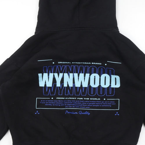 WYNWOOD Womens Black Polyester Pullover Hoodie Size XS Pullover - Logo