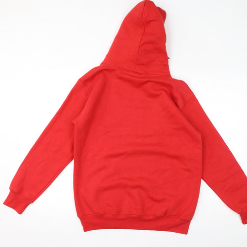sss Mens Red Cotton Pullover Hoodie Size S