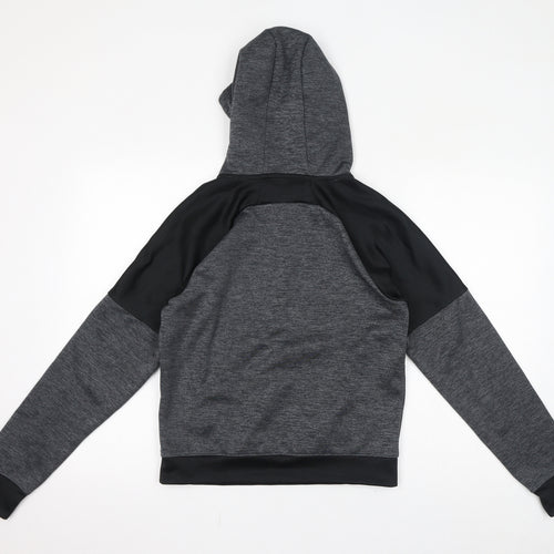 adidas Womens Grey Polyester Pullover Hoodie Size 8 Pullover - Size 8-10, Logo