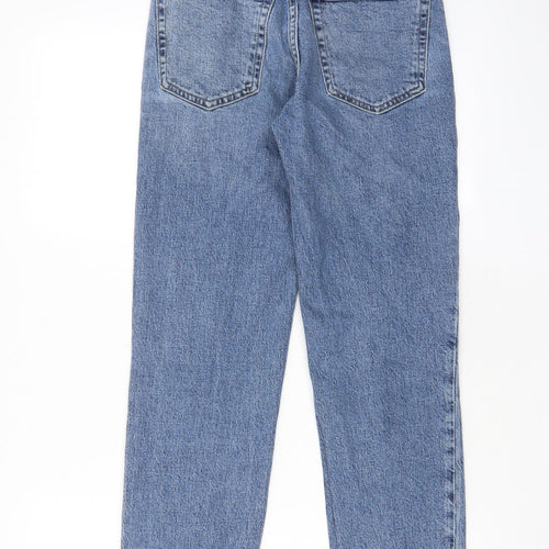 Topshop Womens Blue Cotton Capri Jeans Size 25 in L32 in Regular Zip - Pockets