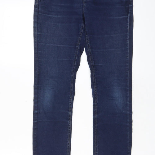 Mac Jeans Womens Blue Cotton Skinny Jeans Size 6 L30 in Regular Zip - Pockets