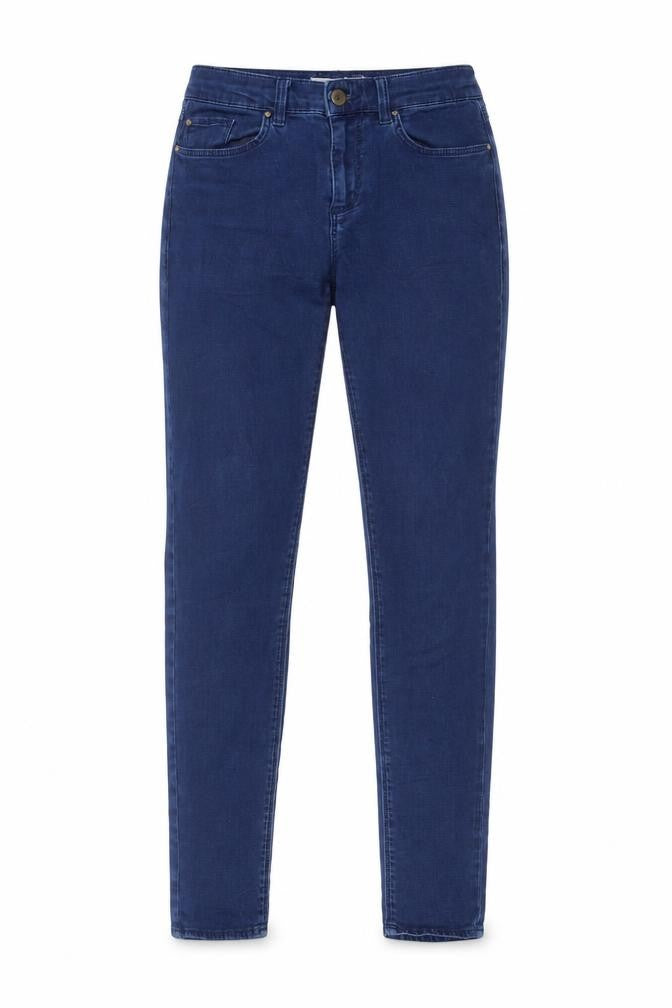Topshop Womens Blue Cotton Skinny Jeans Size 28 in L34 in Regular Zip - Pockets