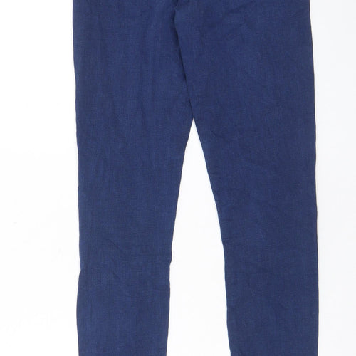 Topshop Womens Blue Cotton Skinny Jeans Size 28 in L34 in Regular Zip - Pockets