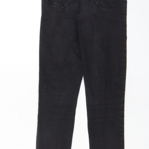 Denim & Co. Womens Grey Cotton Skinny Jeans Size 8 L27 in Regular Zip - Pockets