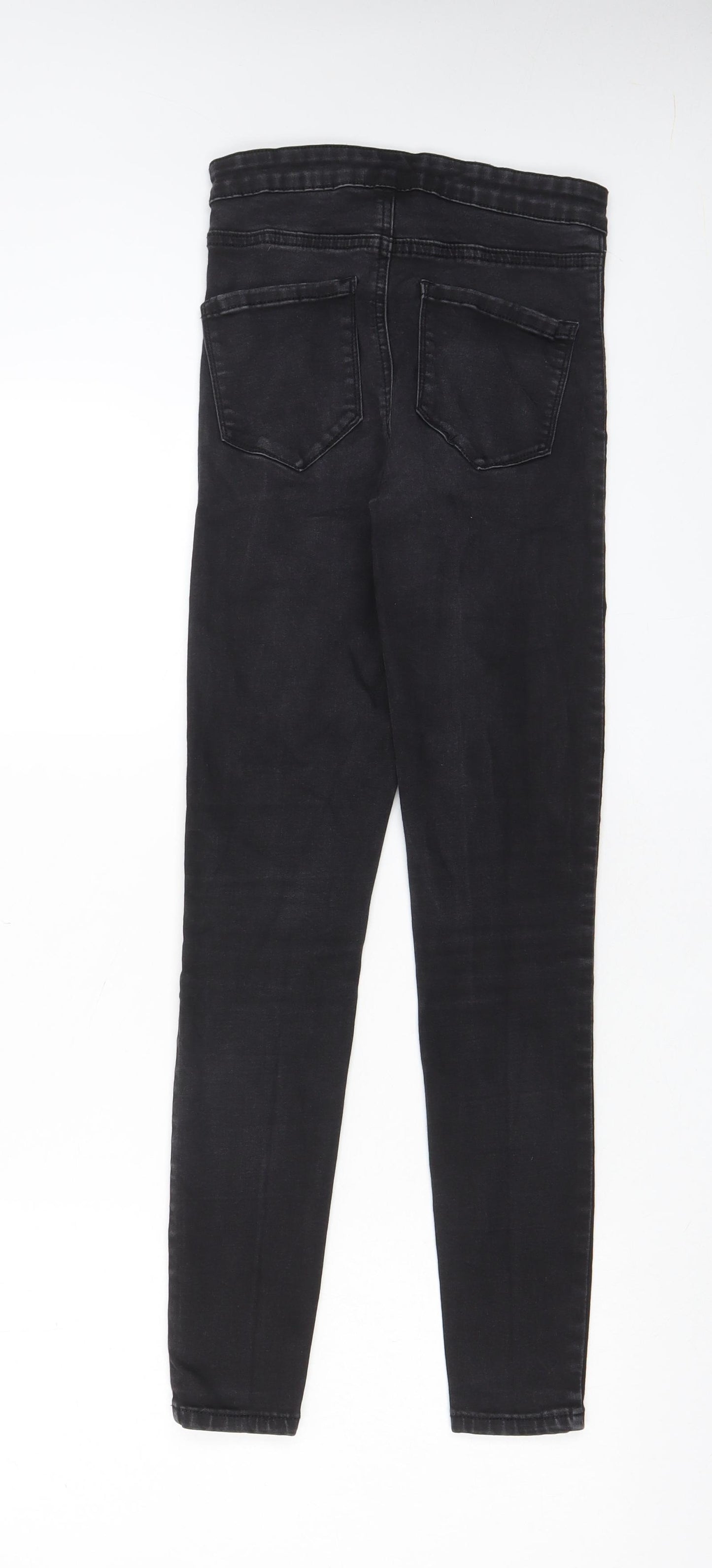 Denim & Co. Womens Grey Cotton Skinny Jeans Size 8 L27 in Regular Zip - Pockets