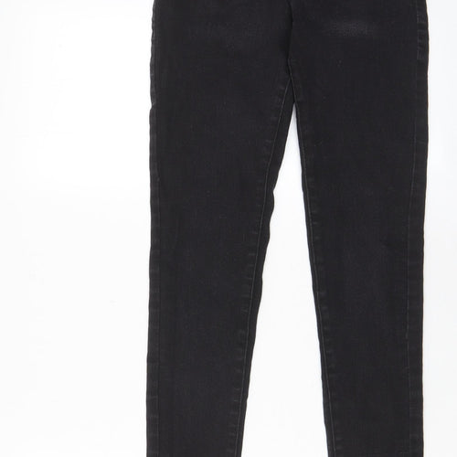 Denim & Co. Womens Grey Cotton Skinny Jeans Size 8 L28 in Regular Zip - Pockets