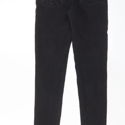 Denim & Co. Womens Grey Cotton Skinny Jeans Size 8 L28 in Regular Zip - Pockets