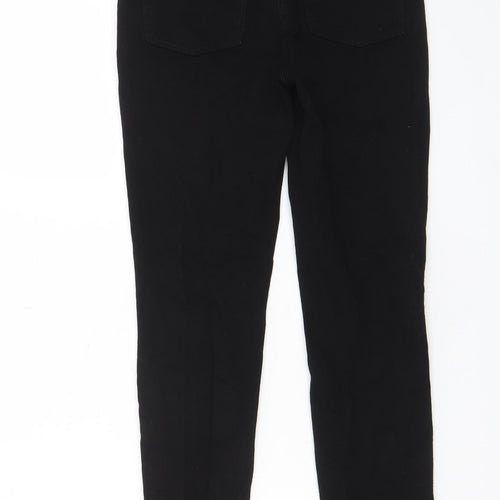 H&M Womens Black Cotton Skinny Jeans Size 6 L28 in Regular Zip - Pockets