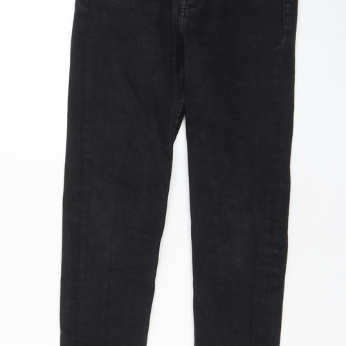 Bershka Womens Black Cotton Skinny Jeans Size 10 L27 in Regular Zip - Pockets