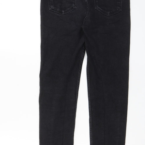 Bershka Womens Black Cotton Skinny Jeans Size 10 L27 in Regular Zip - Pockets