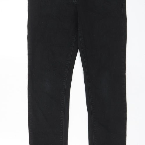 River Island Mens Black Cotton Skinny Jeans Size 32 in L32 in Regular Zip - Pockets