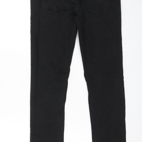 River Island Mens Black Cotton Skinny Jeans Size 32 in L32 in Regular Zip - Pockets
