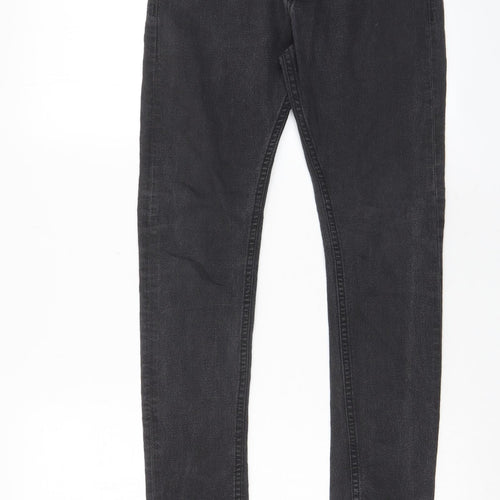 H&M Mens Grey Cotton Skinny Jeans Size 28 in L32 in Regular Button - Pockets