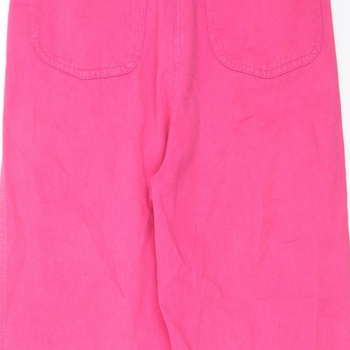 Influence Womens Pink Cotton Capri Jeans Size M L20 in Regular Zip - Pockets