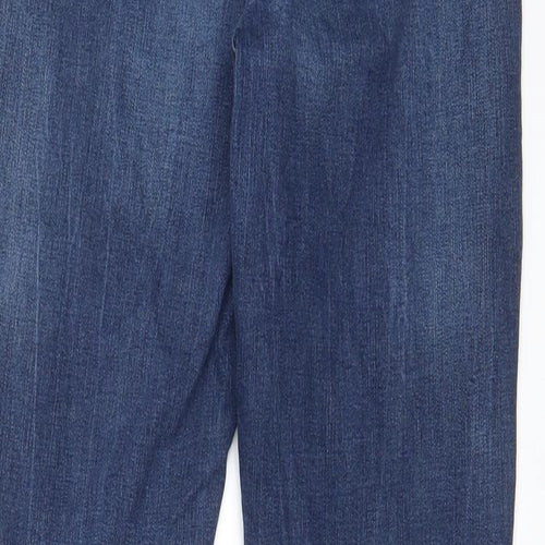 Denim & Co. Womens Blue Cotton Skinny Jeans Size 14 L28 in Regular Zip - Pockets
