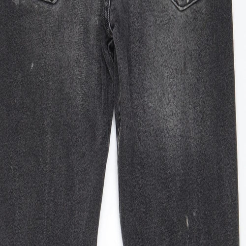 Zara Mens Grey Cotton Skinny Jeans Size 30 in L29 in Regular Zip - Pockets