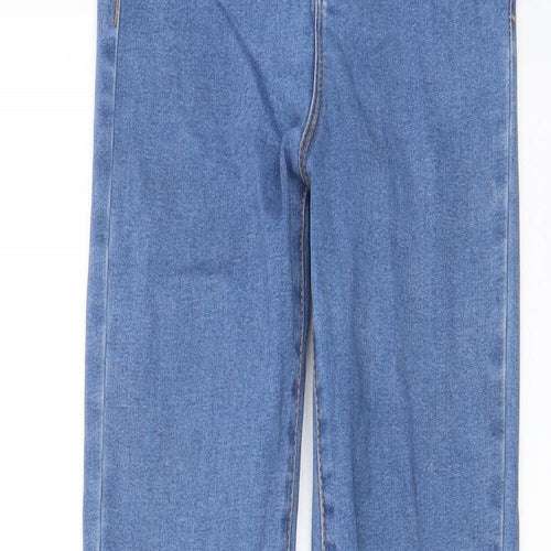 Denim & Co. Womens Blue Cotton Skinny Jeans Size 6 L26 in Regular Zip - Pockets
