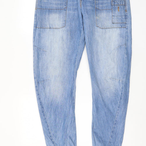 Denim & Co. Mens Blue Cotton Tapered Jeans Size 36 in L32 in Regular Zip - Pockets, Cuffed