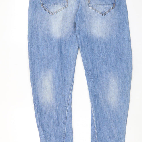 Denim & Co. Mens Blue Cotton Tapered Jeans Size 36 in L32 in Regular Zip - Pockets, Cuffed