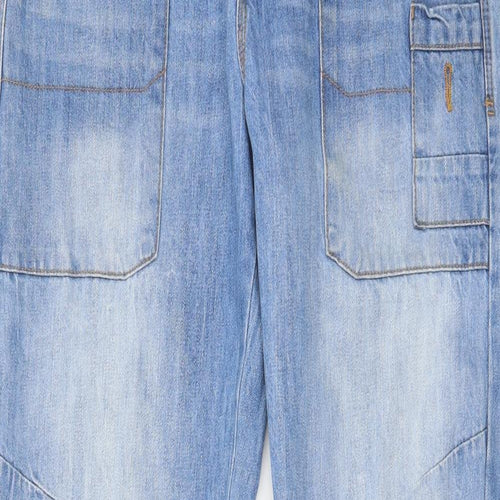 Denim & Co. Mens Blue Cotton Tapered Jeans Size 36 in L32 in Regular Zip - Pockets, Cuffed