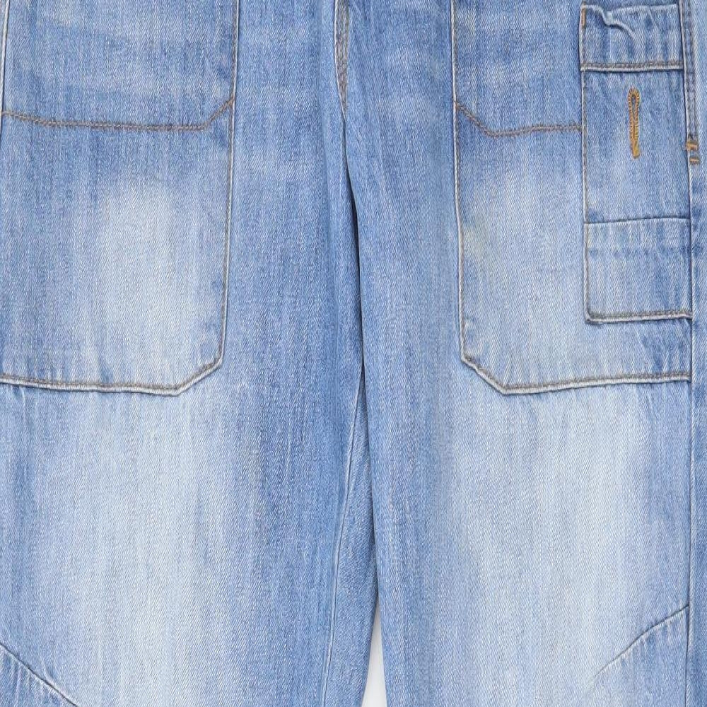 Denim & Co. Mens Blue Cotton Tapered Jeans Size 36 in L32 in Regular Zip - Pockets, Cuffed