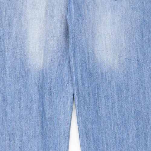 Denim & Co. Mens Blue Cotton Tapered Jeans Size 36 in L32 in Regular Zip - Pockets, Cuffed