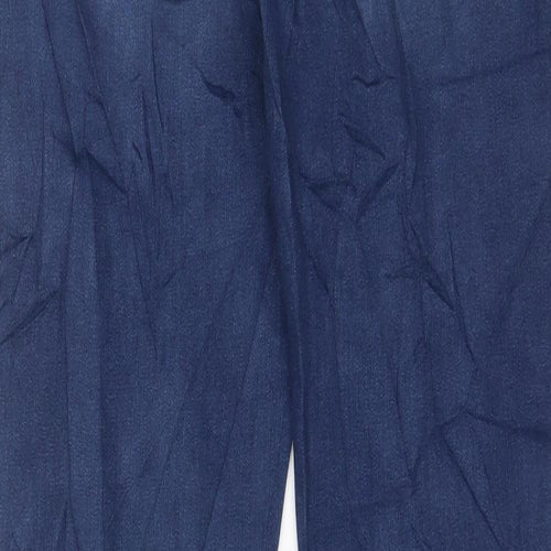 Marks and Spencer Womens Blue Cotton Skinny Jeans Size 12 L29 in Regular Zip - Pockets