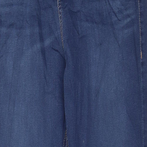 Marks and Spencer Womens Blue Cotton Skinny Jeans Size 16 L29 in Regular Zip - Pockets
