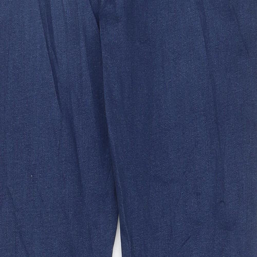 Marks and Spencer Womens Blue Cotton Skinny Jeans Size 16 L29 in Regular Zip - Pockets