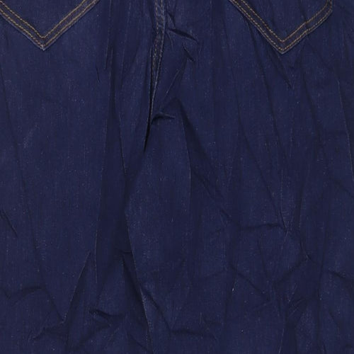 Per Una Womens Blue Cotton Skinny Jeans Size 20 L26 in Regular Zip - Pockets