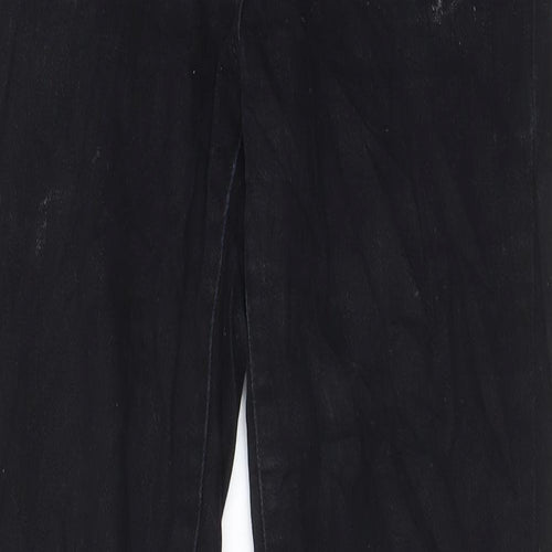NEXT Womens Black Cotton Skinny Jeans Size 10 L30 in Regular Zip - Pockets