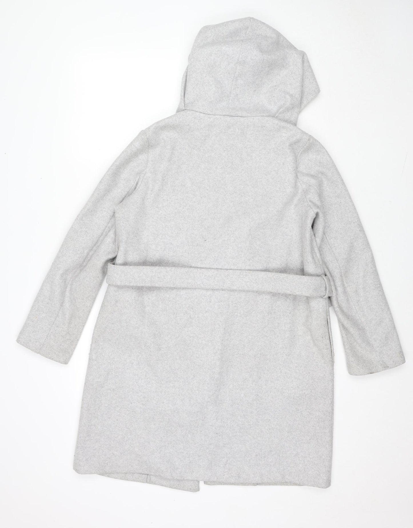 Zara Womens Grey Kimono Coat Size XS Tie